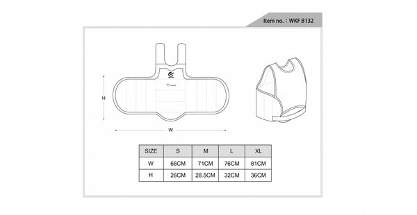 WKF APPROVED Body Armour/Chest Protector