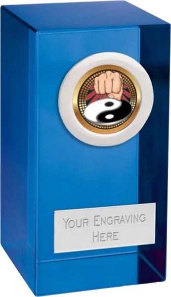 Colour Optical Crystal Block Awards with Trim - NEW