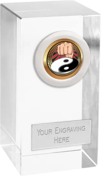 Colour Optical Crystal Block Awards with Trim - NEW