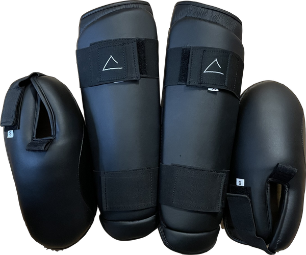 Semi-Contact Foot & Shin Pads - Black - EWFMA