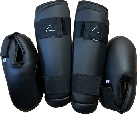 Semi-Contact Foot & Shin Pads - Black - EWFMA