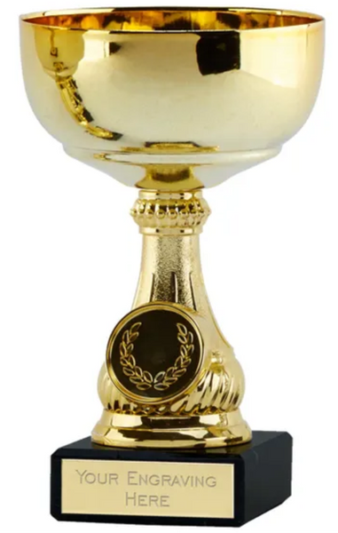 Lake Trophy Cups On Black Marble Base