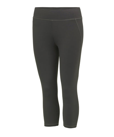 Ladies Leggings 3/4 Length ~ CHARCOAL GREY S (10)