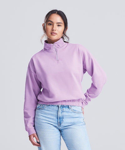 Women's cropped ¼-zip sweat

