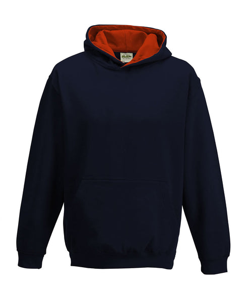 French Navy/Red Childrens Varsity Hoodies ~ JH03J (CLEARANCE)
