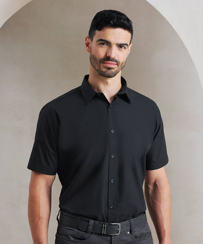 Mens Short Sleeve Semi-Fitted Poplin Shirts - PR209