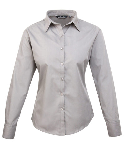 Ladies Long Sleeve Shirt SILVER Size 20 - PR300 - CLEARANCE