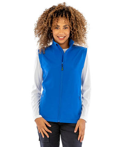 Womens recycled 2-layer printable softshell bodywarmer - R902F