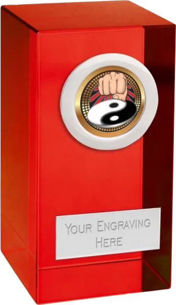 Colour Optical Crystal Block Awards with Trim - NEW