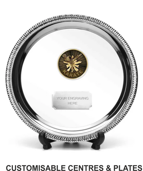 Sierra Nickel Plated Silver Salver with Silver Trim