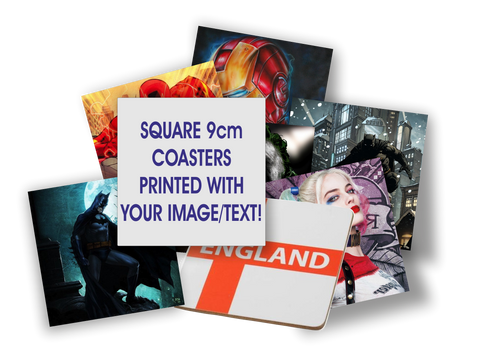 Personalised coasters (9cm x 9cm Square)