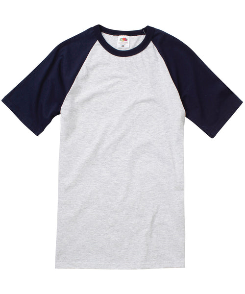 Short sleeve baseball T-shirts - HEATHER GREY/NAVY Medium