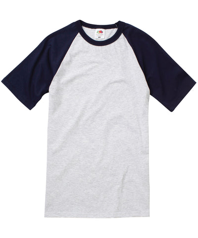 Short sleeve baseball T-shirts - HEATHER GREY/NAVY Medium