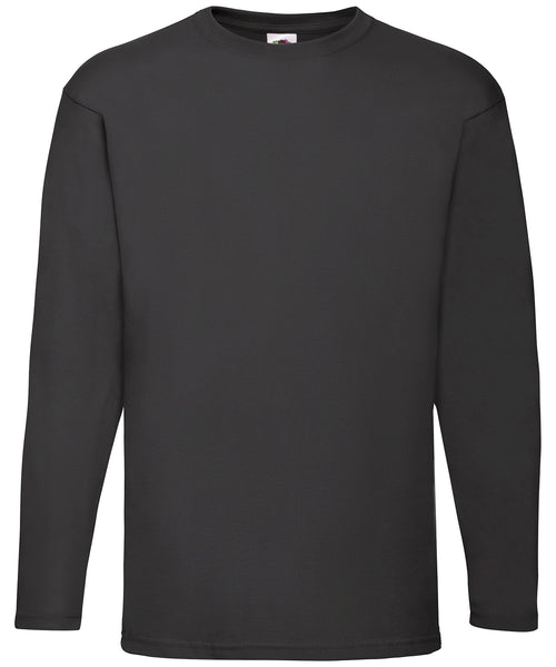 Mens Long Sleeve T-shirts (FRUIT OF THE LOOM - LARGE BLACK)