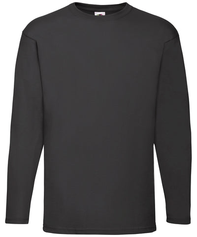 Mens Long Sleeve T-shirts (FRUIT OF THE LOOM - LARGE BLACK)