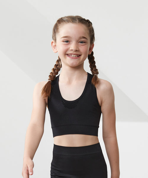 Kids crop top seamless bra