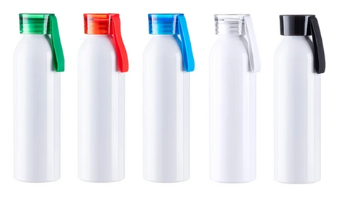 Sports Water Bottle - Aluminium - White - 650ml