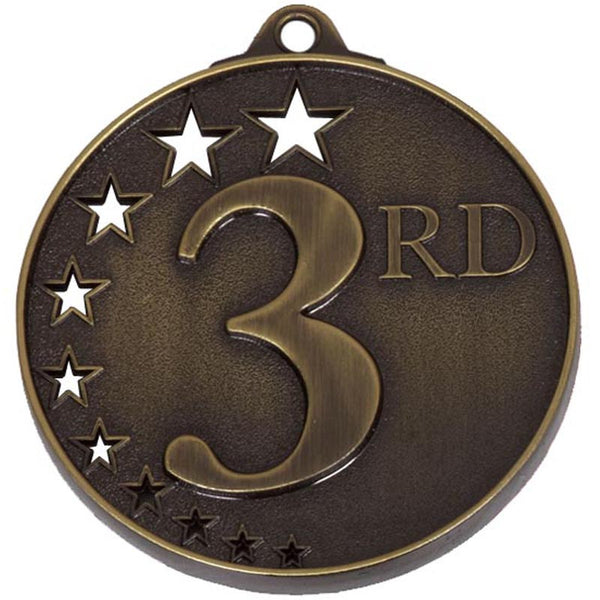1st, 2nd, 3rd Medals includes Red, White and Blue Ribbon (50mm)