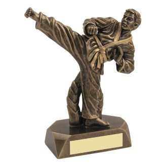 kicking man trophy