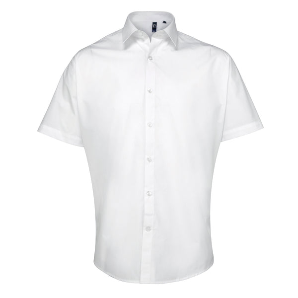Mens Short Sleeve Semi-Fitted Poplin Shirts - PR209