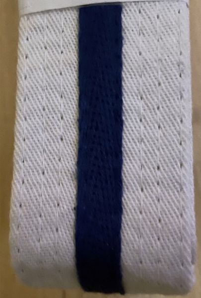 White Belts with Coloured Stripe