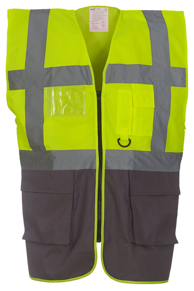 Multi-functional executive hi-vis waistcoat ~ YK002 - 26 COLOURS