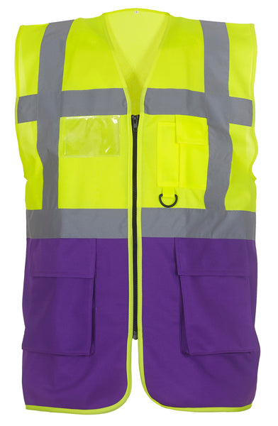Multi-functional executive hi-vis waistcoat ~ YK002 - 26 COLOURS