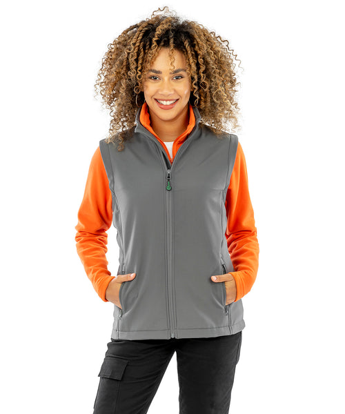 Womens recycled 2-layer printable softshell bodywarmer - R902F