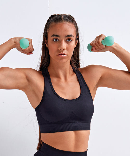 Women's TriDri® seamless '3D fit' multi-sport sculpt solid colour bra - TR214